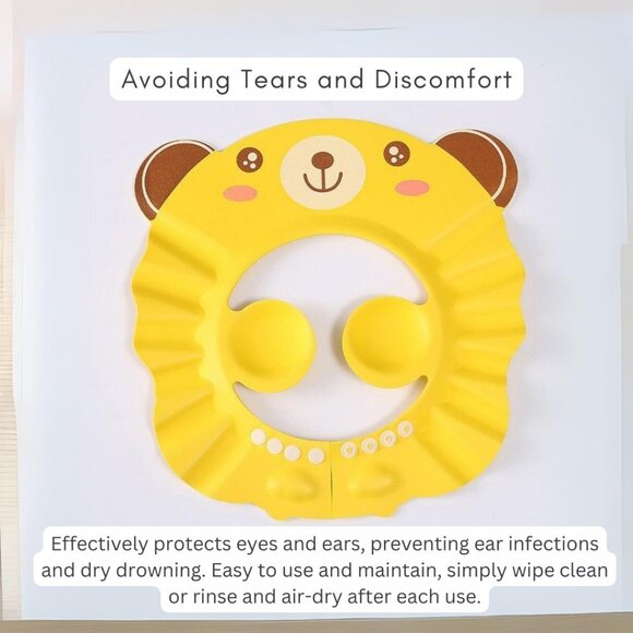 Shower Cap for Kids with Ear Protection & Baby Learning Drinking Cup Pack1 Combo - Picture 3 of 9